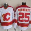 Calgary Flames #25 Joe Nieuwendyk Valkoinen Retro CCM Paita – Miesten