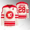 Calgary Flames #28 Elias Lindholm 2023 Kerma Klassinen Primegreen Ommeltu Paita – Miesten