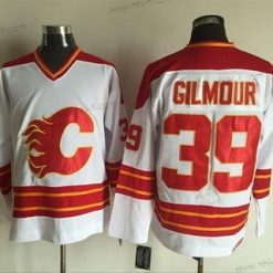 Calgary Flames #39 Doug Gilmour 1980-81 Valkoinen CCM Vintage Paita – Miesten