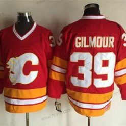 Calgary Flames #39 Doug Gilmour 1981-82 Punainen CCM Vintage Paita – Miesten