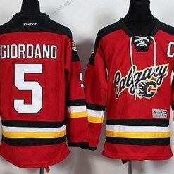 Calgary Flames #5 Mark Giordano Punainen Premier Vaihtopaita Jääkiekko Paita – Nuoret