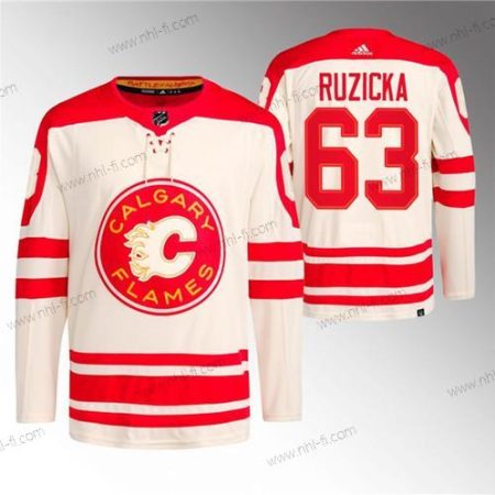 Calgary Flames #63 Adam Ruzicka 2023 Kerma Klassinen Primegreen Ommeltu Paita – Miesten