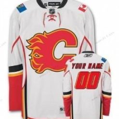 Calgary Flames Räätälöidyt Valkoinen Paita – Miesten