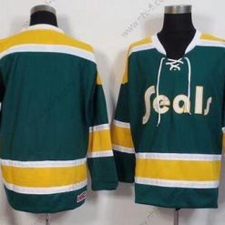 California Golden Seals Tyhjä 1970-71 Vihreä CCM Vintage Paita – Miesten