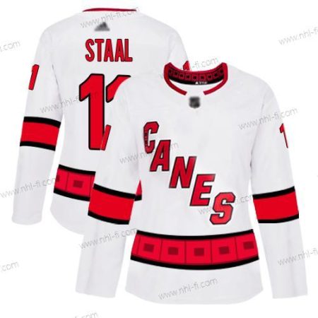 Carolina Hurricanes #11 Jordan Staal Valkoinen Road Aito Ommeltu Jääkiekko Paita – Naisten