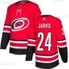 Carolina Hurricanes #24 Seth Jarvis Punainen Ommeltu Paita – Miesten