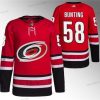 Carolina Hurricanes #58 Michael Bunting Punainen Ommeltu Paita – Miesten