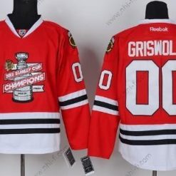 Chicago Blackhawks #00 Clark Griswold 2013 Champions Commemorate Punainen Paita – Miesten