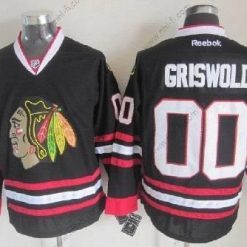 Chicago Blackhawks #00 Clark Griswold Musta Paita – Miesten