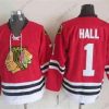 Chicago Blackhawks #1 Glenn Hall 1957-58 Punainen Vintage Paita – Miesten