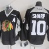 Chicago Blackhawks #10 Patrick Sharp 2014 Training Musta Paita – Miesten