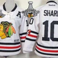 Chicago Blackhawks #10 Patrick Sharp 2015 Talvi Klassinen Valkoinen Paita W/2015 Stanley Cup Champion Patch – Lasten