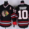 Chicago Blackhawks #10 Patrick Sharp Musta Paita – Miesten