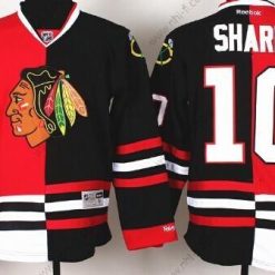 Chicago Blackhawks #10 Patrick Sharp Punainen #2 Musta Two Tone Paita – Miesten