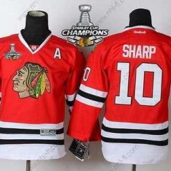 Chicago Blackhawks #10 Patrick Sharp Punainen Paita W/2015 Stanley Cup Champion Patch – Lasten