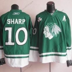 Chicago Blackhawks #10 Patrick Sharp St. Patrick’S Day Vihreä Paita – Miesten