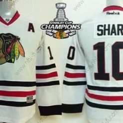 Chicago Blackhawks #10 Patrick Sharp Valkoinen Paita W/2015 Stanley Cup Champion Patch – Lasten