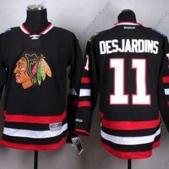 Chicago Blackhawks #11 Andrew Desjardins 2014 Stadium Series Musta Paita – Miesten