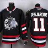 Chicago Blackhawks #11 Andrew Desjardins 2014 Stadium Series Musta With Musta Skulls Paita – Miesten