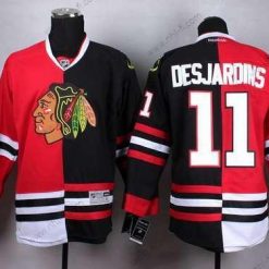 Chicago Blackhawks #11 Andrew Desjardins Punainen #2 Musta Two Tone Paita – Miesten