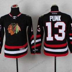 Chicago Blackhawks #13 Cm Punk 2014 Stadium Series Musta Paita – Lasten