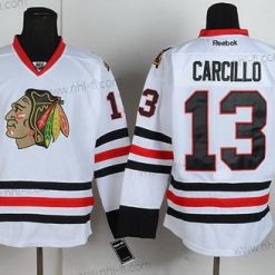 Chicago Blackhawks #13 Daniel Carcillo Valkoinen Paita – Miesten