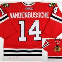 Chicago Blackhawks #14 Ryan Vandenbussche CCM Retro Punainen NHL Jääkiekko Paita – Miesten