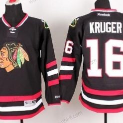 Chicago Blackhawks #16 Marcus Kruger 2014 Stadium Series Musta Paita – Miesten