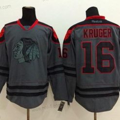 Chicago Blackhawks #16 Marcus Kruger Charcoal Harmaa Paita – Miesten