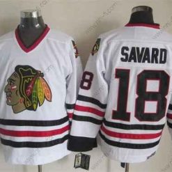 Chicago Blackhawks #18 Denis Savard Valkoinen CCM Vintage Paita – Miesten