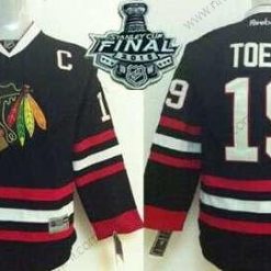 Chicago Blackhawks #19 Janathan Toews 2015 Stanley Cup Musta Paita – Nuoret