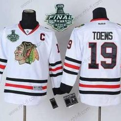 Chicago Blackhawks #19 Janathan Toews 2015 Stanley Cup Valkoinen Paita – Nuoret