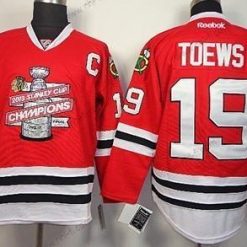 Chicago Blackhawks #19 Jonathan Toews 2013 Champions Commemorate Punainen Paita – Miesten