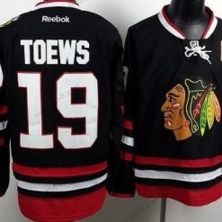 Chicago Blackhawks #19 Jonathan Toews 2014 Stadium Series Musta Paita – Miesten