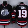 Chicago Blackhawks #19 Jonathan Toews 2014 Stadium Series Musta With Musta Skulls Paita – Miesten