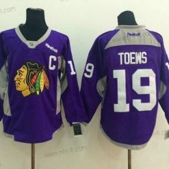 Chicago Blackhawks #19 Jonathan Toews 2014 Training Violetti Paita – Miesten