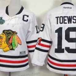 Chicago Blackhawks #19 Jonathan Toews 2015 Stanley Cup 2015 Talvi Klassinen Valkoinen Paita – Naisten