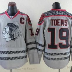 Chicago Blackhawks #19 Jonathan Toews Charcoal Harmaa Paita – Miesten