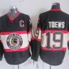 Chicago Blackhawks #19 Jonathan Toews Musta Vieras CCM Vintage Paita – Miesten