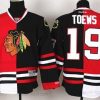 Chicago Blackhawks #19 Jonathan Toews Punainen #2 Musta Two Tone Paita – Miesten