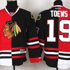 Chicago Blackhawks #19 Jonathan Toews Punainen #2 Musta Two Tone Paita – Miesten