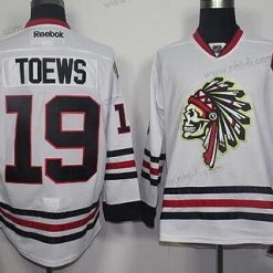 Chicago Blackhawks #19 Jonathan Toews Valkoinen The Indians Skulls Paita – Miesten