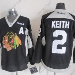 Chicago Blackhawks #2 Duncan Keith 2014 Training Musta Paita – Miesten