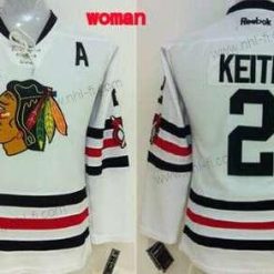 Chicago Blackhawks #2 Duncan Keith 2015 Stanley Cup 2015 Talvi Klassinen Valkoinen Paita – Naisten