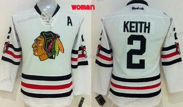 Chicago Blackhawks #2 Duncan Keith 2015 Talvi Klassinen Valkoinen Paita – Naisten