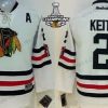 Chicago Blackhawks #2 Duncan Keith 2015 Talvi Klassinen Valkoinen Paita W/2015 Stanley Cup Champion Patch – Lasten