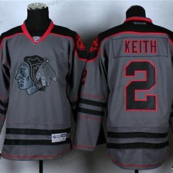 Chicago Blackhawks #2 Duncan Keith Charcoal Harmaa Paita – Miesten