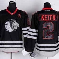 Chicago Blackhawks #2 Duncan Keith Musta Ice Paita – Miesten