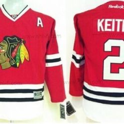 Chicago Blackhawks #2 Duncan Keith Punainen Paita – Lasten