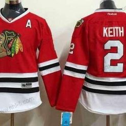 Chicago Blackhawks #2 Duncan Keith Punainen Paita – Naisten